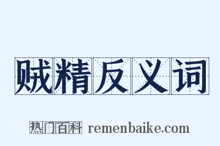 贼精反义词是什么意思的图片